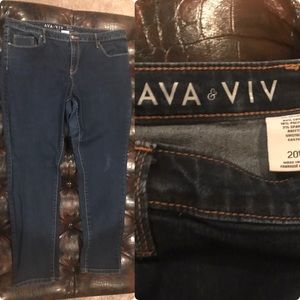 Ava-Viv dark denim no distress jeans